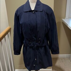 Vintage Rainshedder Navy Blue Raincoat Women’s Size 6P